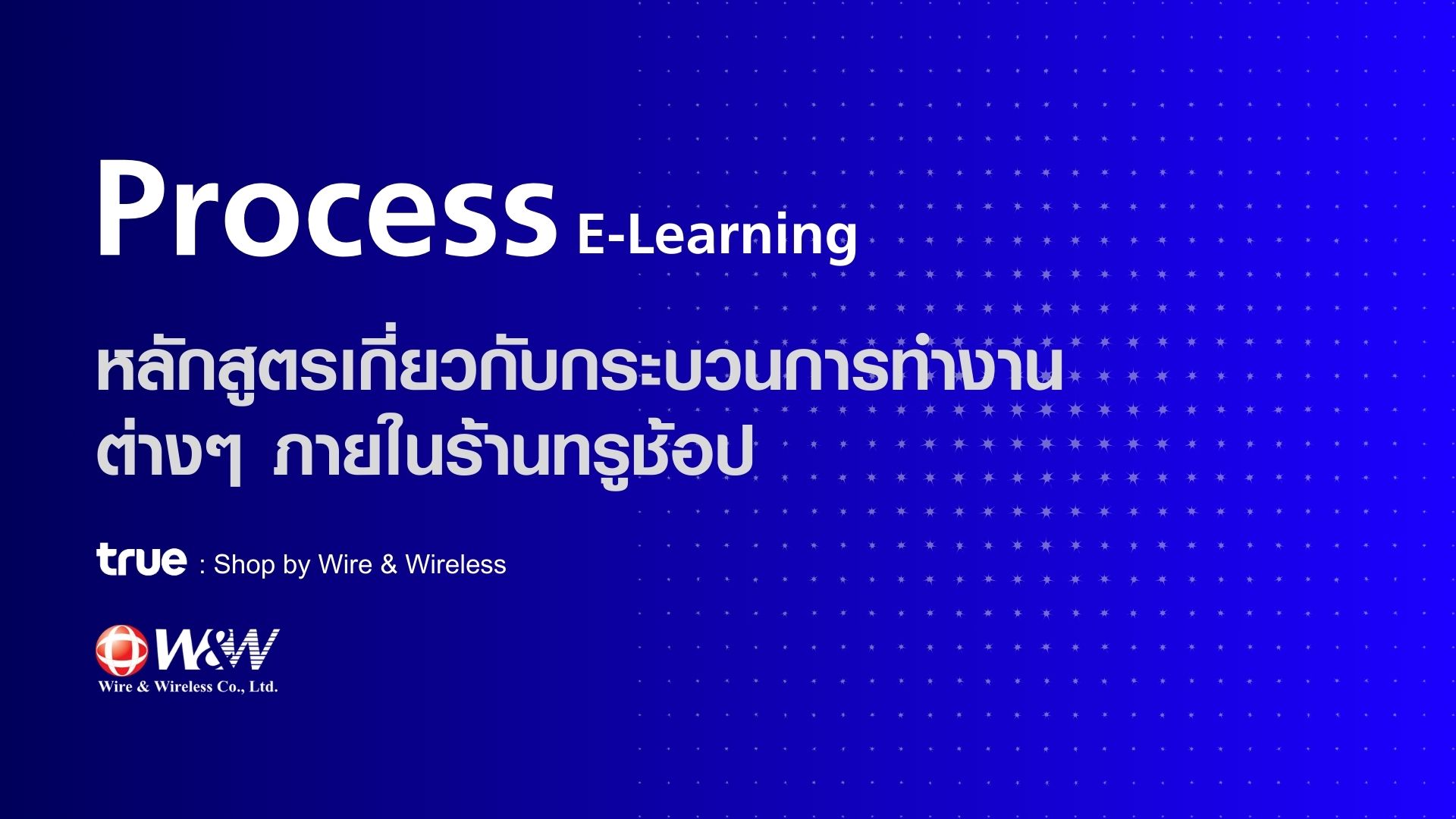 Process E-Learning (หลักสูตรเกี่ยวกับกระบวนการทำงานต่างๆ ภายในร้านทรูช้อป)