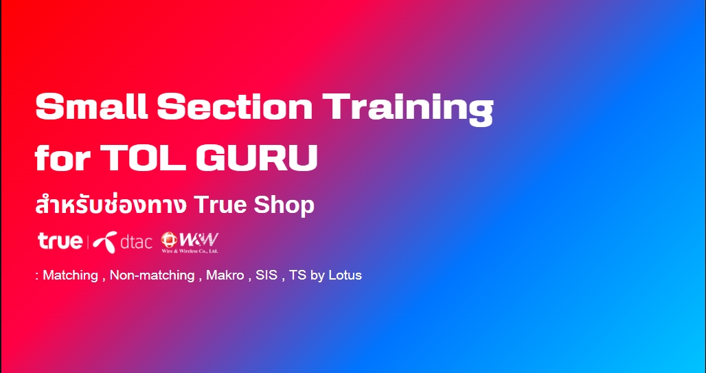 Small Section Training for TOL GURU