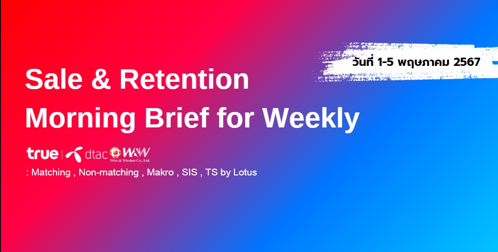 Sale & Retention  Morning Brief (May.) W1