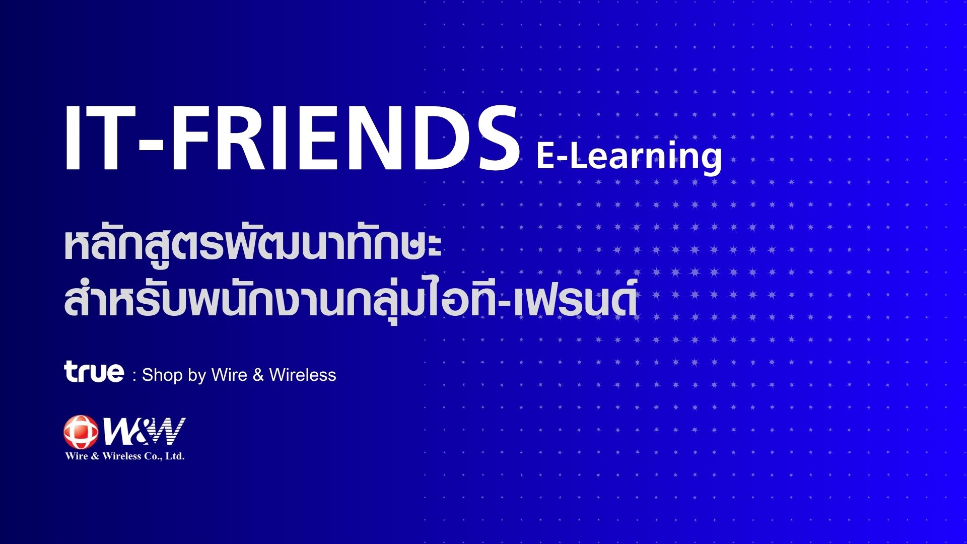 IT-FRIENDS E-Learning (หลักสูตรพัฒนาทักษะ สำหรับพนักงานกลุ่มไอที-เฟรนด์)